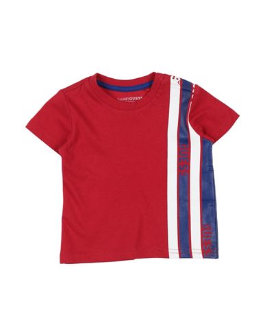 Guess Babies'  Newborn Boy T-shirt Brick Red Size 3 Cotton