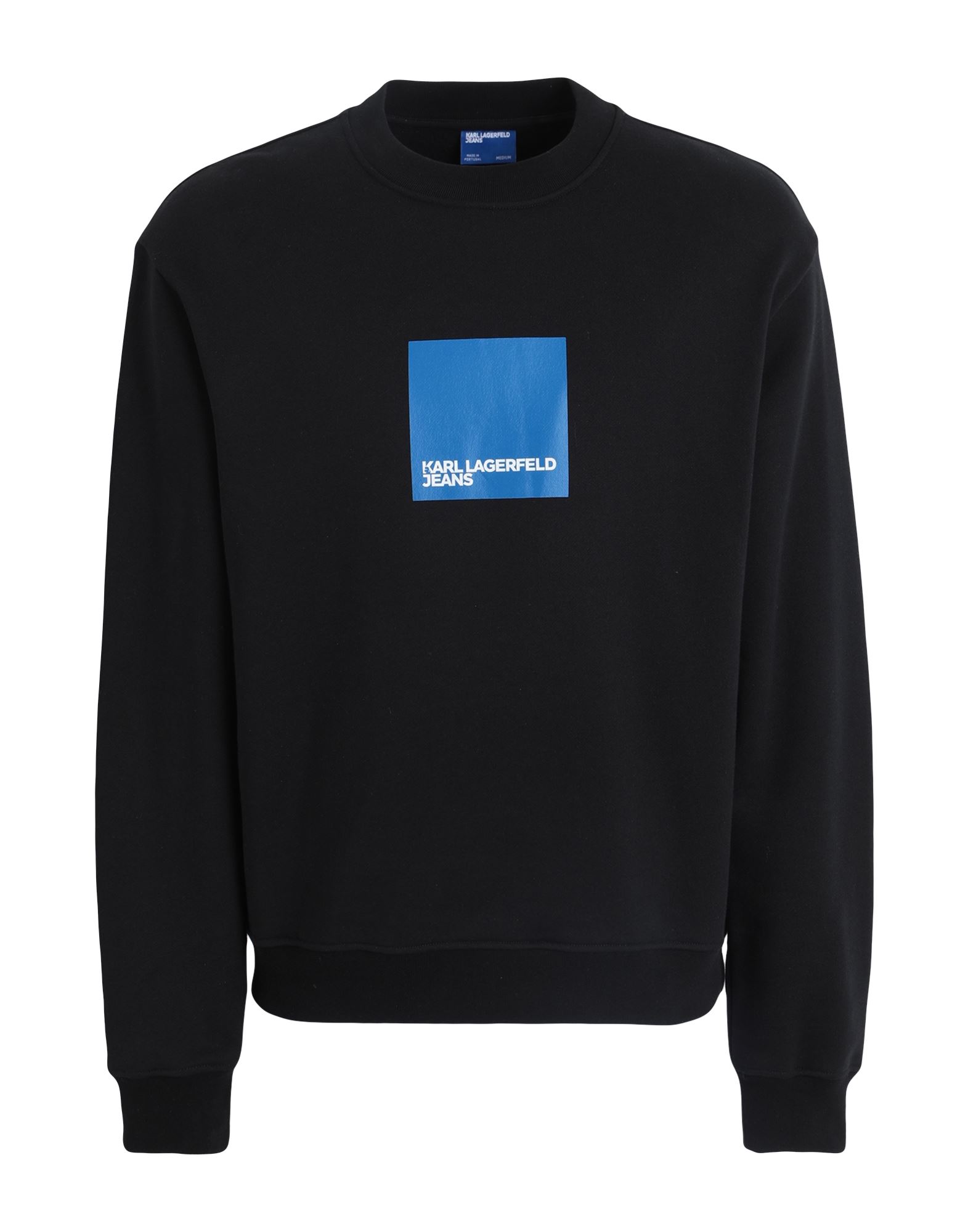 Karl Lagerfeld Jeans Logo-print Crew-neck Sweatshirt In Black