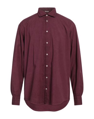 Massimo Alba Man Shirt Deep Purple Size Xxl Cotton