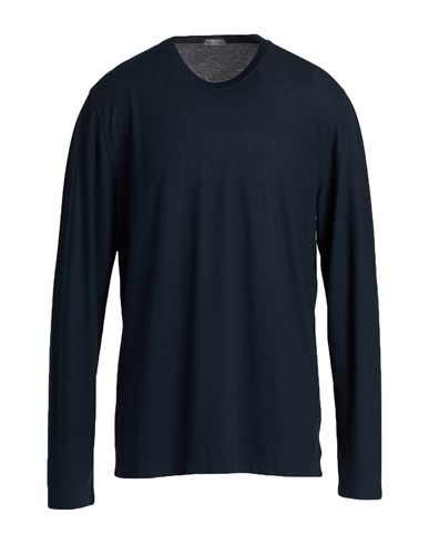 Zanone Man T-shirt Midnight Blue Size 42 Cotton