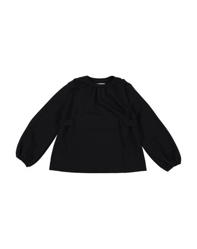 Touriste Babies'  Toddler Girl T-shirt Black Size 4 Viscose, Polyamide, Elastane