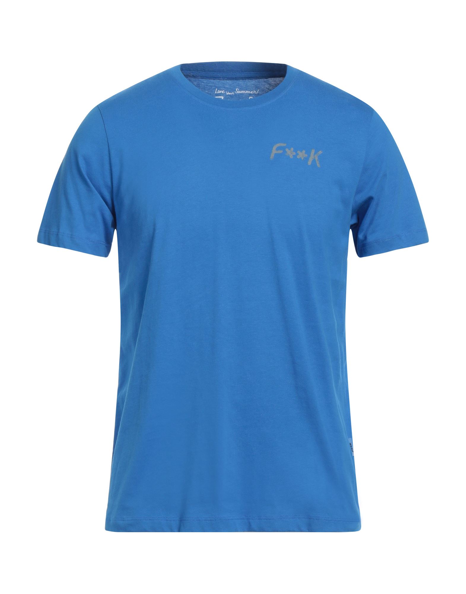 F**k Project Man T-shirt Azure Size Xs Cotton In Blue