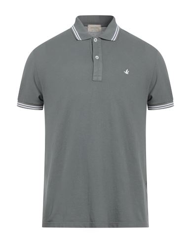 Brooksfield Man Polo Shirt Grey Size 36 Cotton In Gray