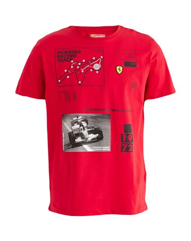 Scuderia Ferrari Man T-shirt Red Size L Cotton