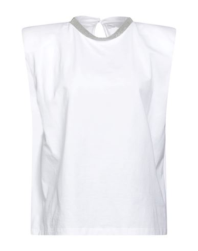 Fabiana Filippi Woman T-shirt White Size 10 Cotton, Ecobrass