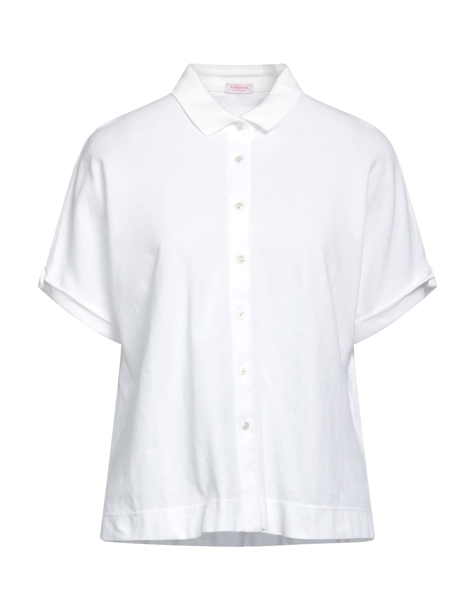 Shop Rossopuro Woman Shirt White Size Xs Cotton