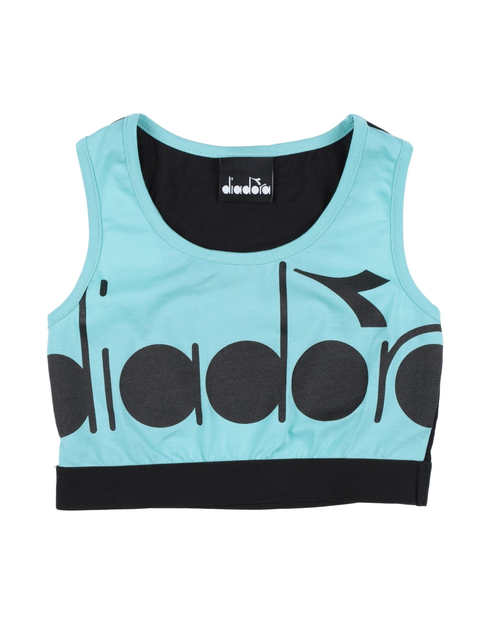 Diadora Kids'  T-shirts In Turquoise