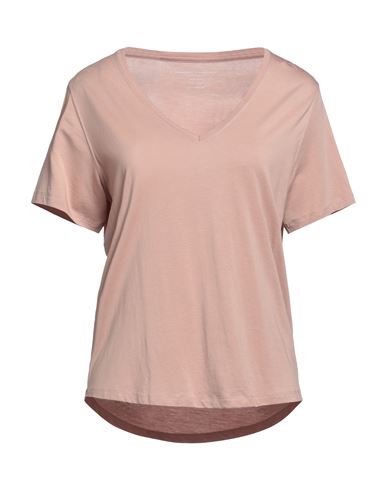 Majestic Filatures Woman T-shirt Light Brown Size 1 Lyocell, Cotton In Beige