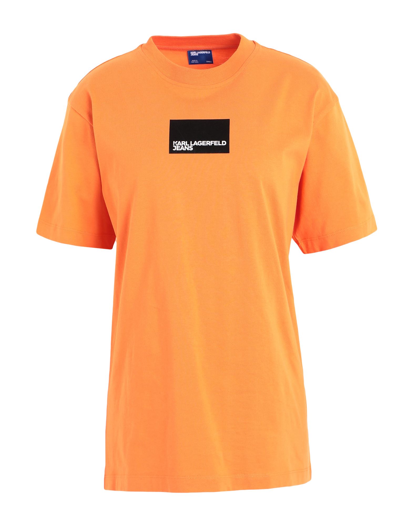 Karl Lagerfeld Jeans T-shirts In Orange