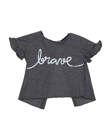 Message In The Bottle Babies'  Newborn Girl T-shirt Lead Size 3 Cotton In Grey
