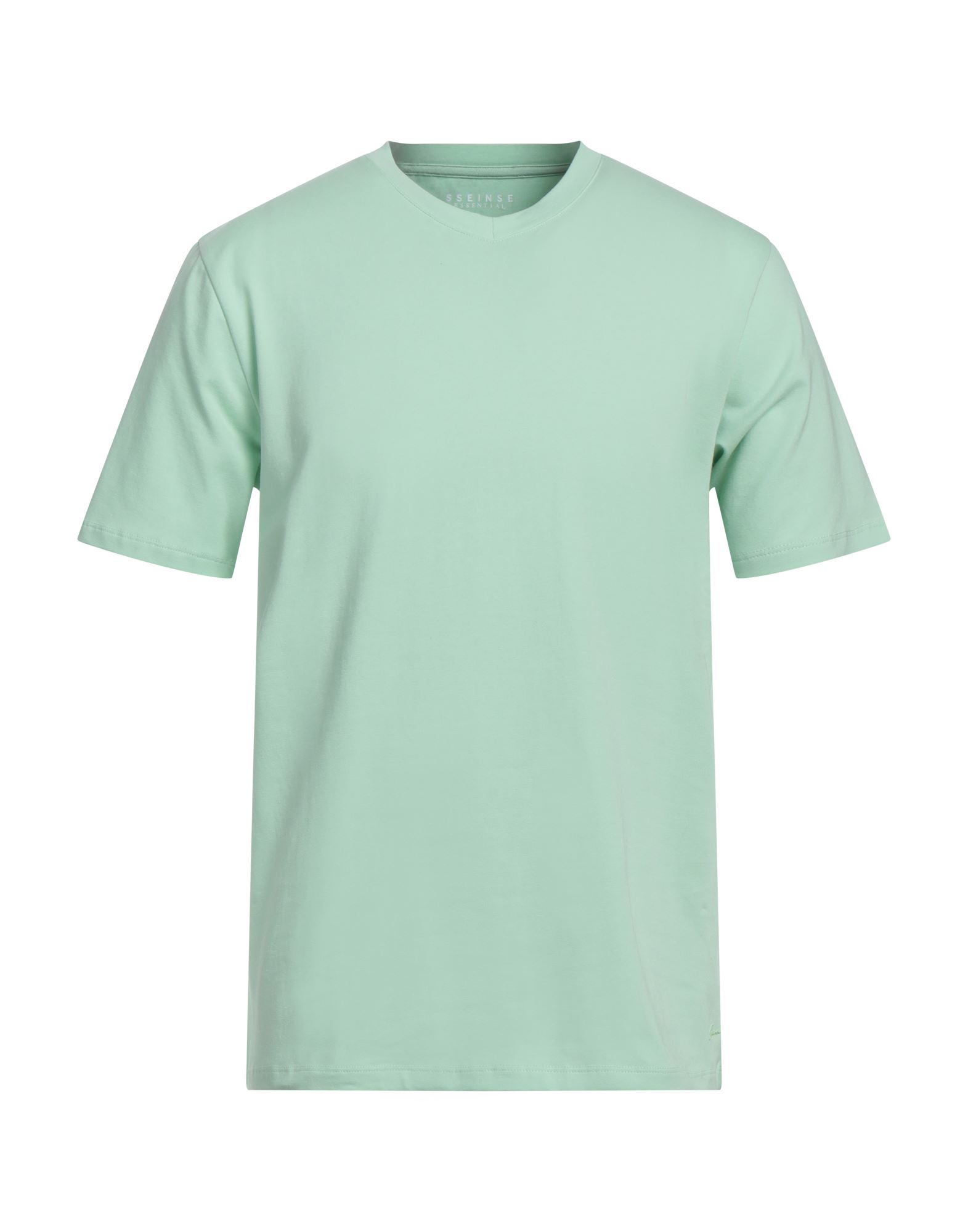 Shop Sseinse Man T-shirt Light Green Size 3xl Cotton, Elastane