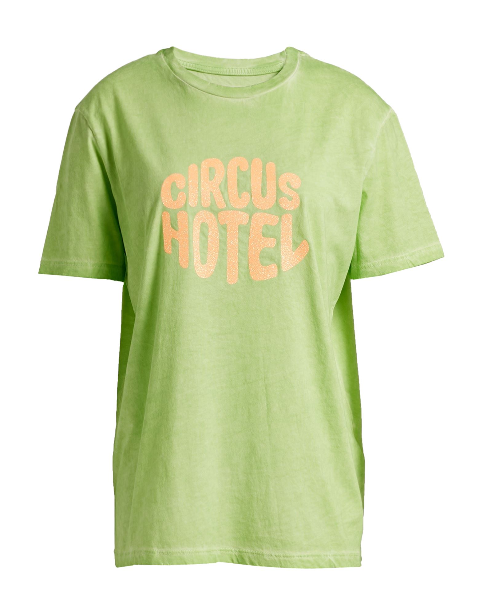 Shop Circus Hotel Woman T-shirt Light Green Size L Cotton