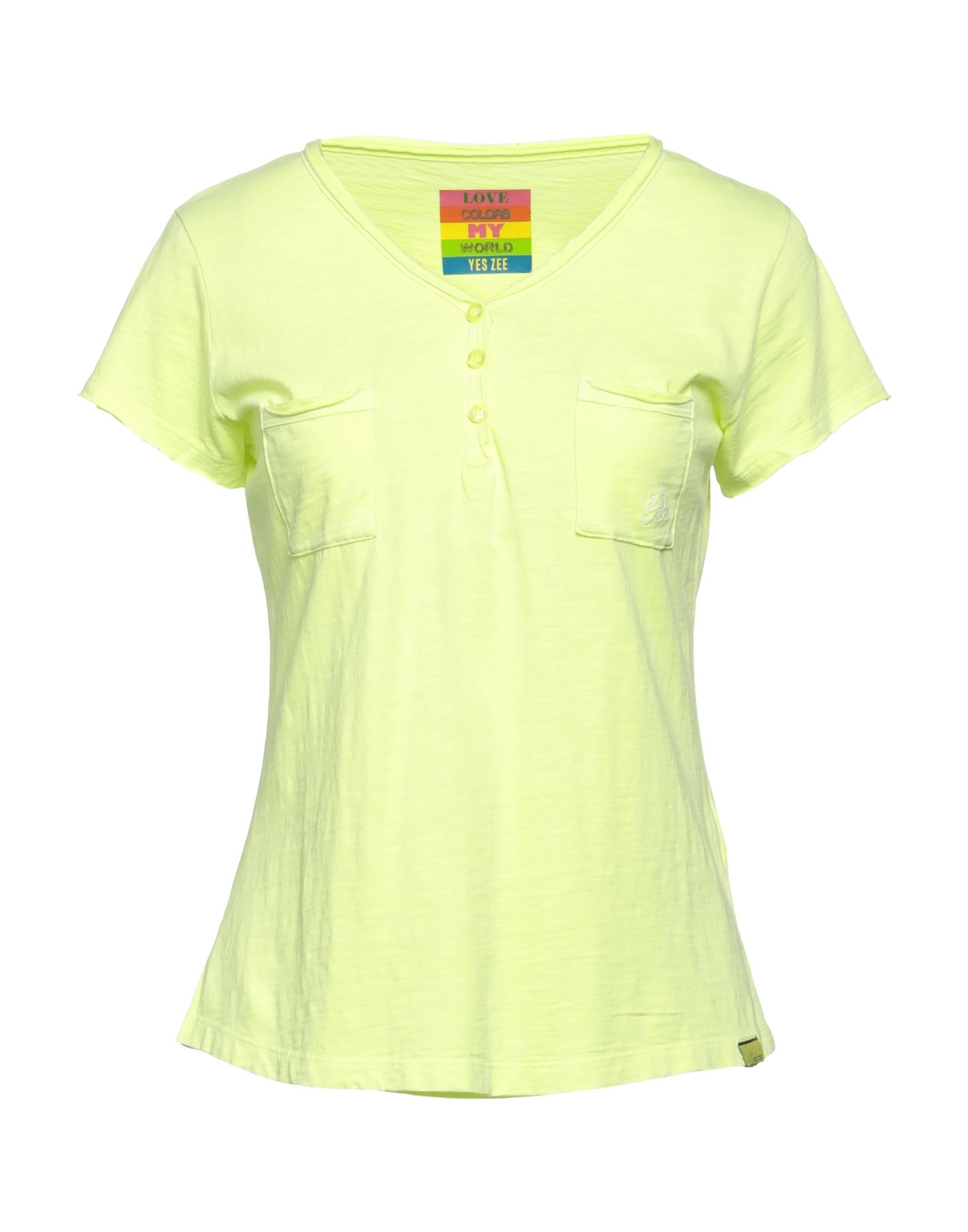 Yes Zee By Essenza T-shirts In Acid Green