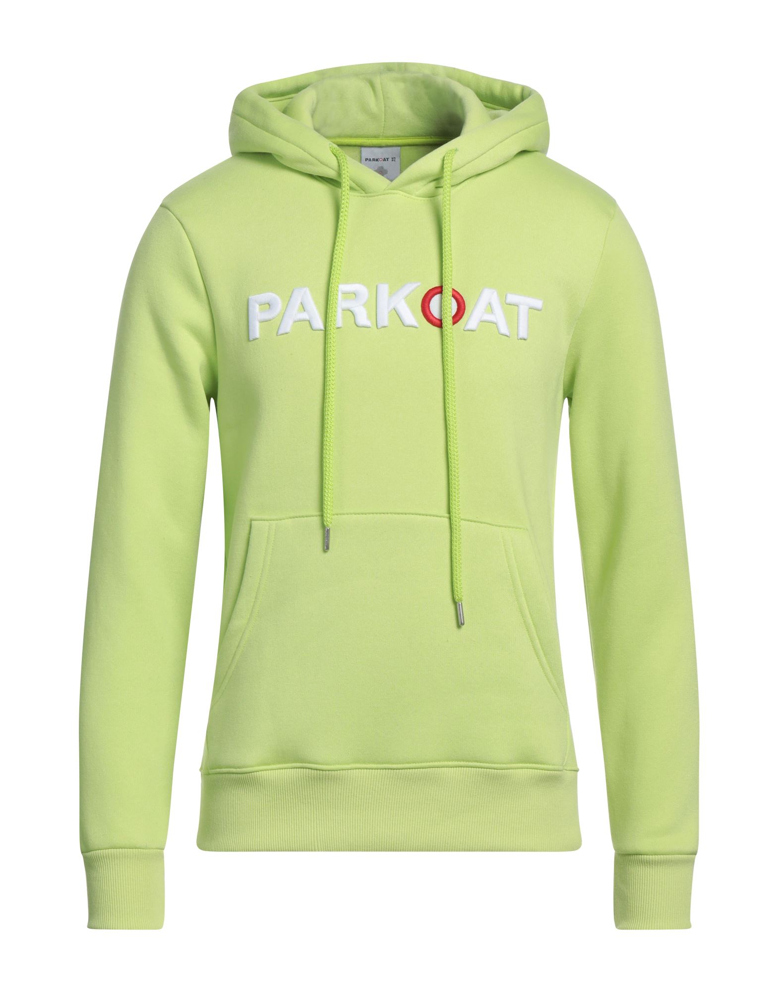 Shop Parkoat Man Sweatshirt Acid Green Size L Cotton, Polyester