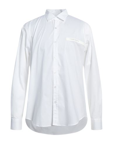 Costume National Man Shirt White Size 36 Cotton, Elastane