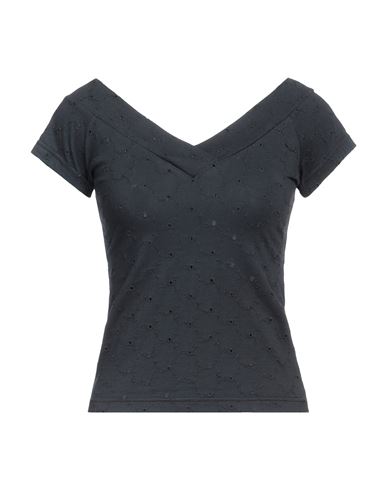 Charlott Woman T-shirt Black Size Xl Cotton, Elastane