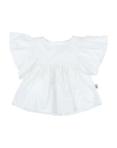 Petit Indi Babies'  Newborn Girl Blouse White Size 3 Organic Cotton