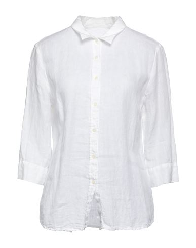 120% Woman Shirt White Size 8 Linen