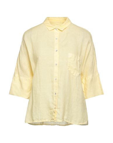 120% Woman Shirt Yellow Size 2 Linen