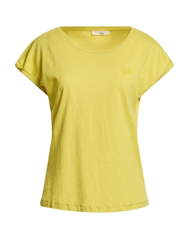 Yes Zee By Essenza Woman T-shirt Lime Green Size L Cotton In Yellow