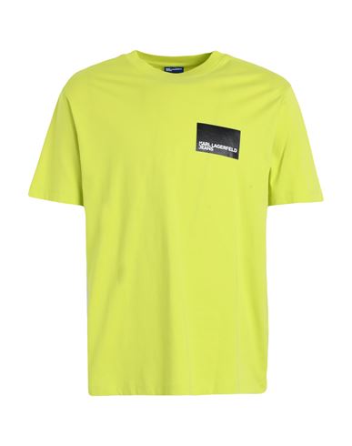 Karl Lagerfeld Jeans Chest Logo-print Detail T-shirt In Green