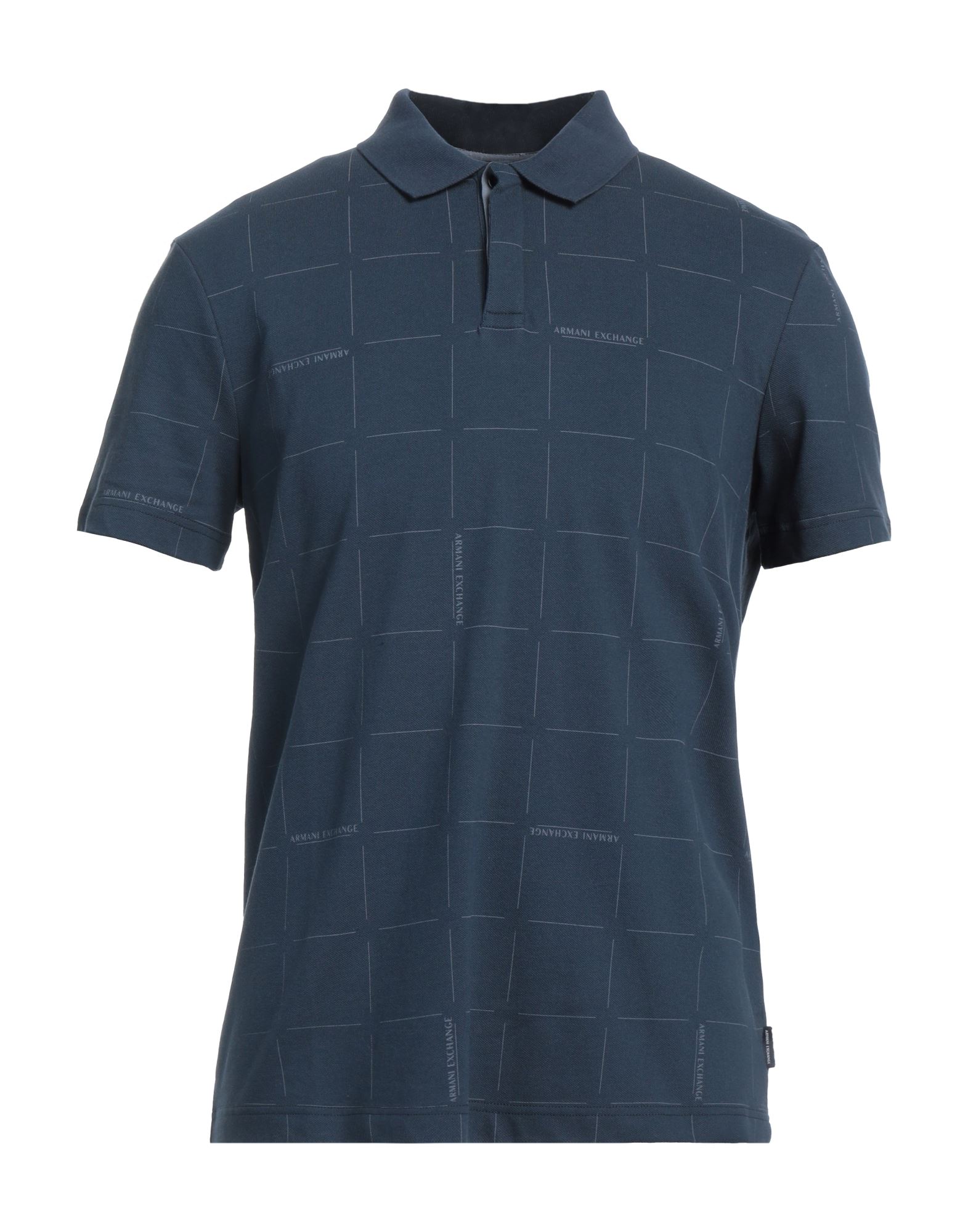 Armani Exchange Polo Shirts In Navy Blue