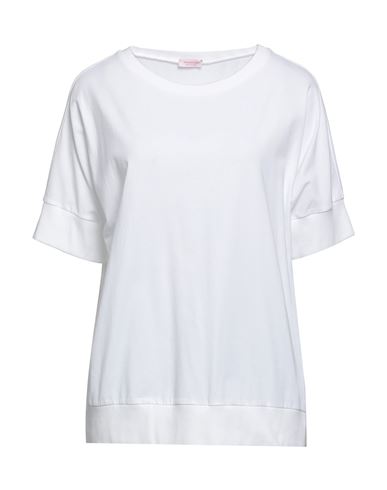 Rossopuro Woman T-shirt White Size S Cotton, Elastane