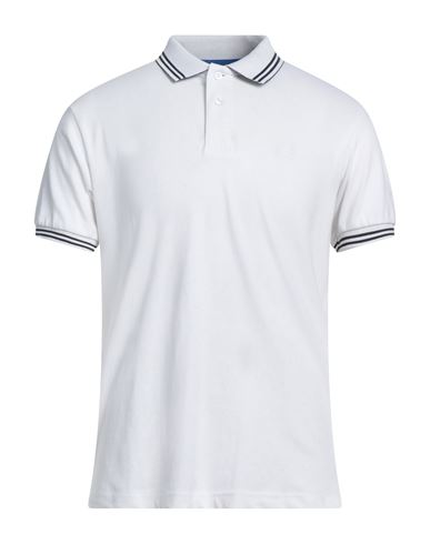 Guy Man Polo Shirt White Size M Cotton, Elastane