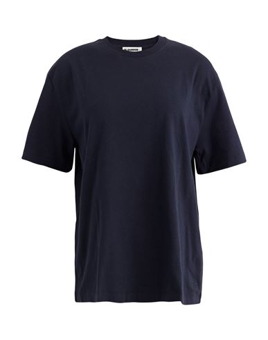 Jil Sander Woman T-shirt Midnight Blue Size M Cotton, Cashmere