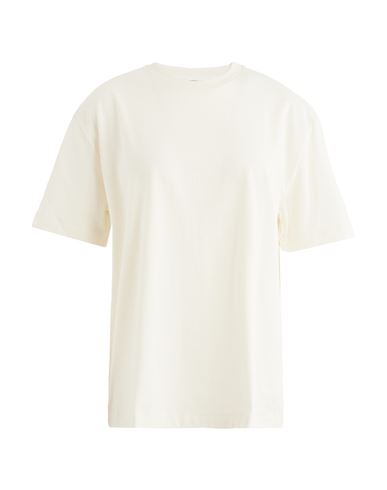 Jil Sander Woman T-shirt Ivory Size L Cotton, Cashmere In White
