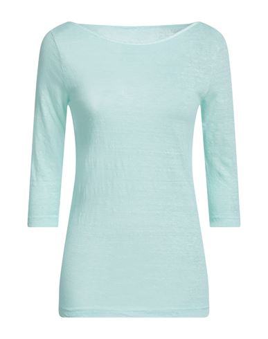 120% Woman T-shirt Light Green Size S Linen