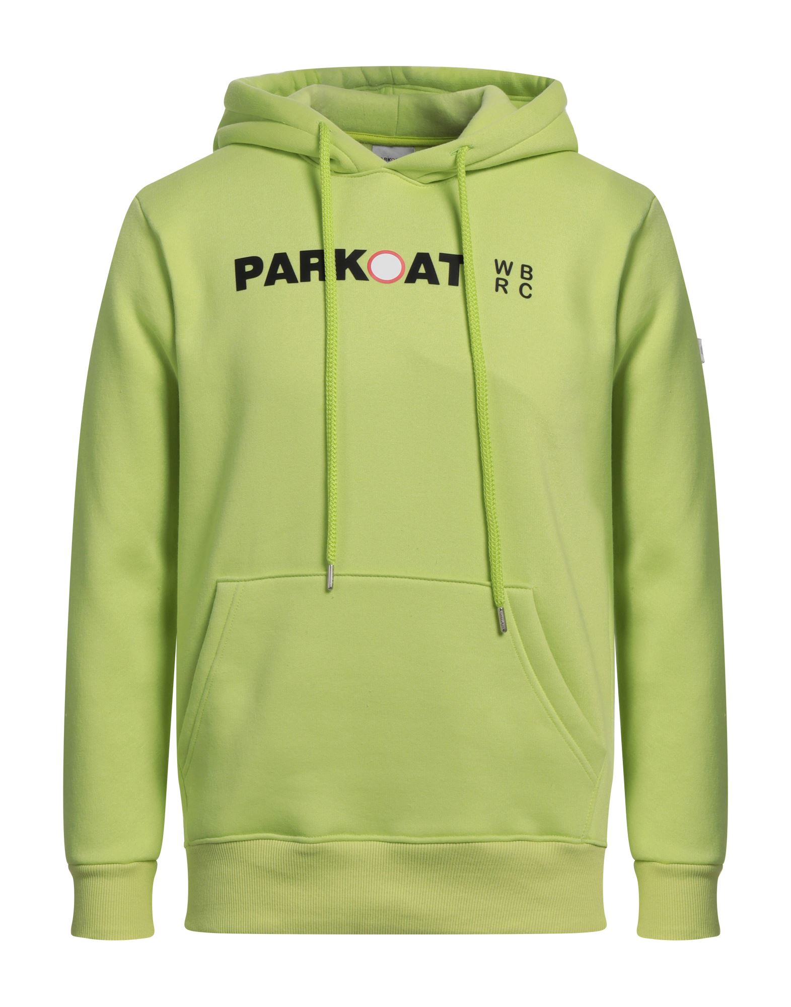 Parkoat Man Sweatshirt Acid Green Size Xxl Cotton, Polyester