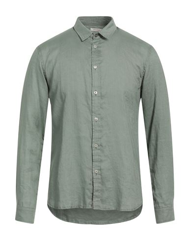 Officina 36 Man Shirt Sage Green Size S Linen
