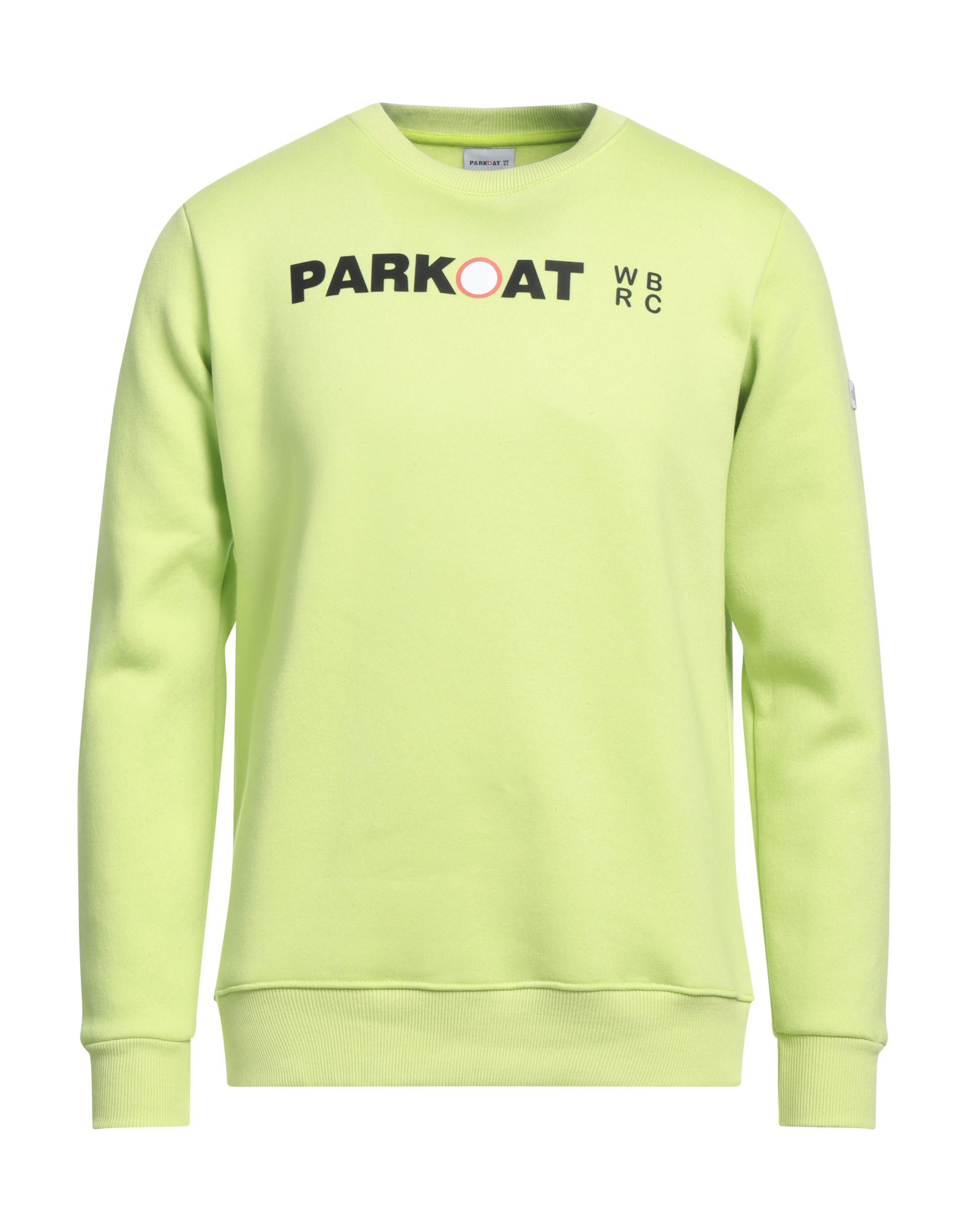 Shop Parkoat Man Sweatshirt Acid Green Size Xxl Cotton, Polyester