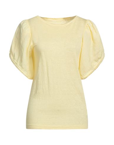 120% Woman T-shirt Light Yellow Size Xxs Linen