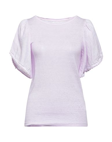 120% Woman T-shirt Light Purple Size Xxs Linen
