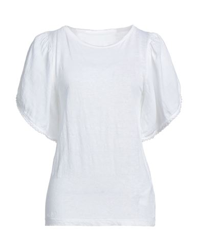 120% Woman T-shirt White Size Xxs Linen