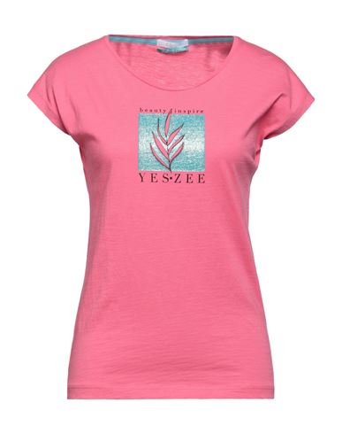 Yes Zee By Essenza Woman T-shirt Fuchsia Size S Cotton In Pink