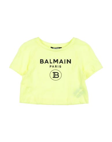 Balmain Babies'  Toddler Girl T-shirt Light Yellow Size 6 Cotton