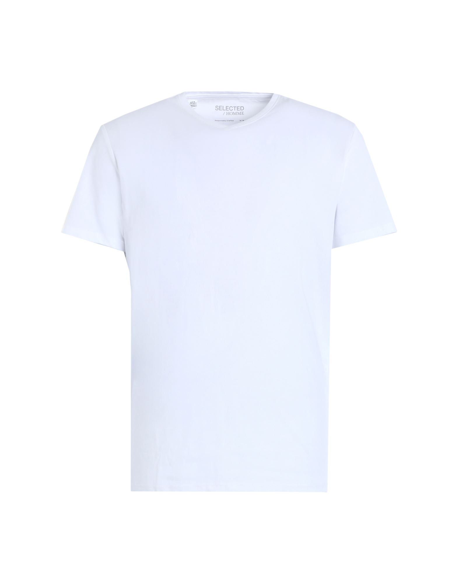 Shop Selected Homme Man T-shirt White Size Xxl Organic Cotton, Sorona
