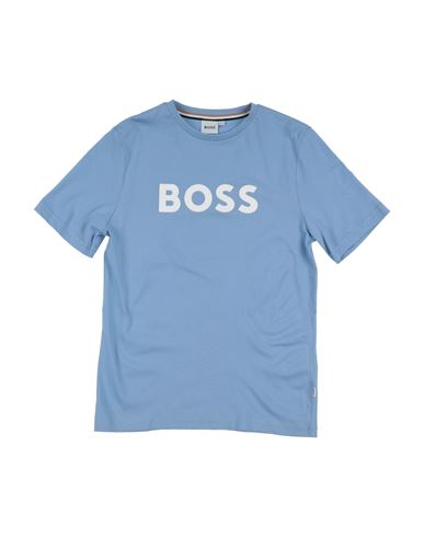 Hugo Boss Babies' Boss Toddler Boy T-shirt Light Blue Size 6 Cotton