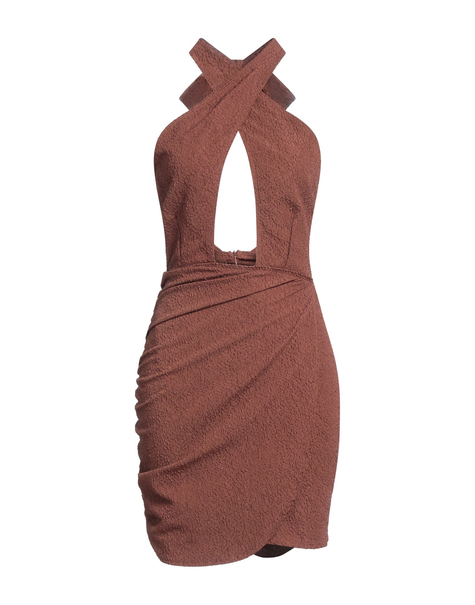 Ow Collection Short Dresses In Brown