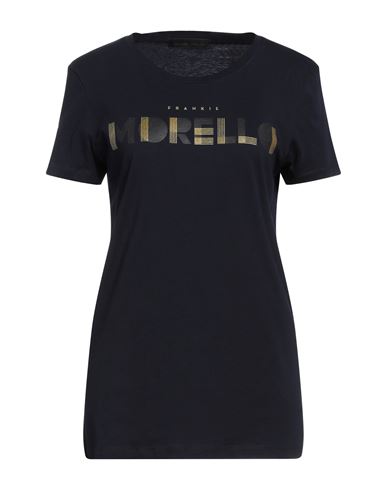 Frankie Morello Woman T-shirt Navy Blue Size Xl Cotton
