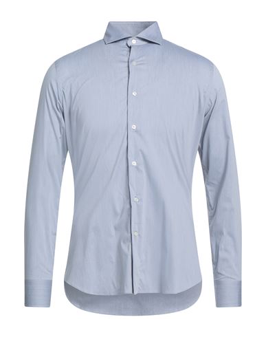 Alea Man Shirt Grey Size 15 Cotton, Polyamide, Elastane In Gray