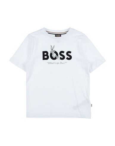 Hugo Boss Babies' Boss Toddler Boy T-shirt White Size 5 Cotton, Elastane