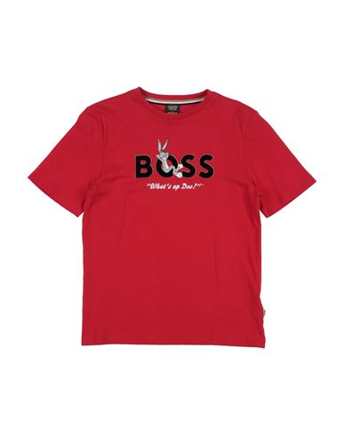 Hugo Boss Babies' Boss Toddler Boy T-shirt Red Size 6 Cotton, Elastane