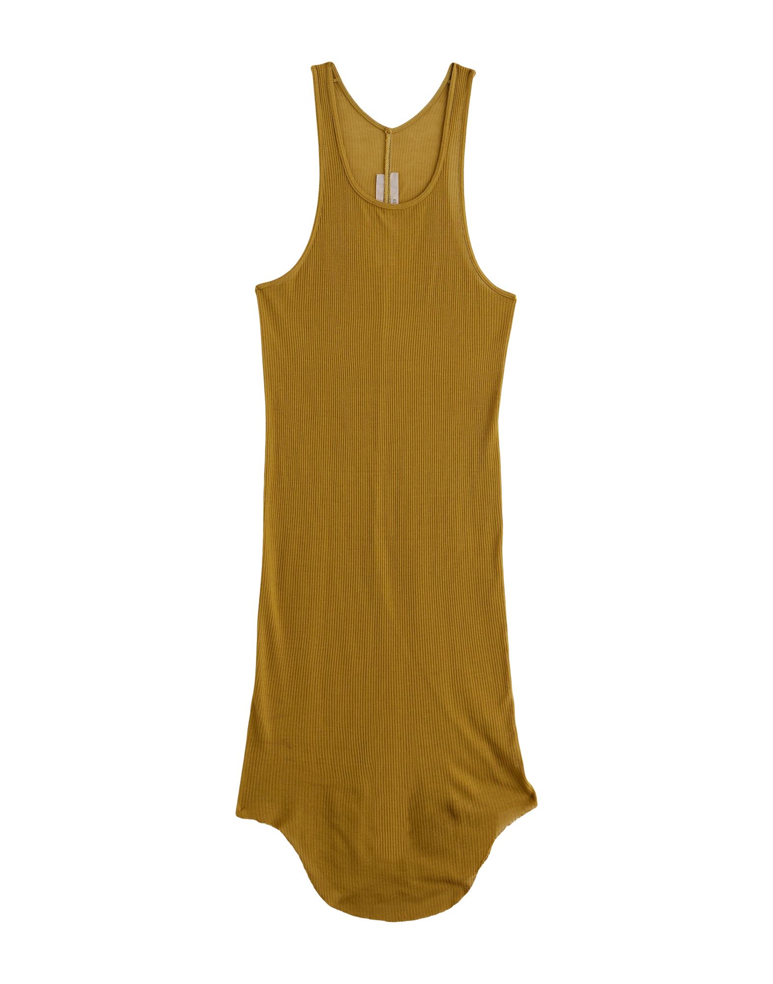 Rick Owens Man Tank Top Ocher Size M Viscose, Silk In Yellow