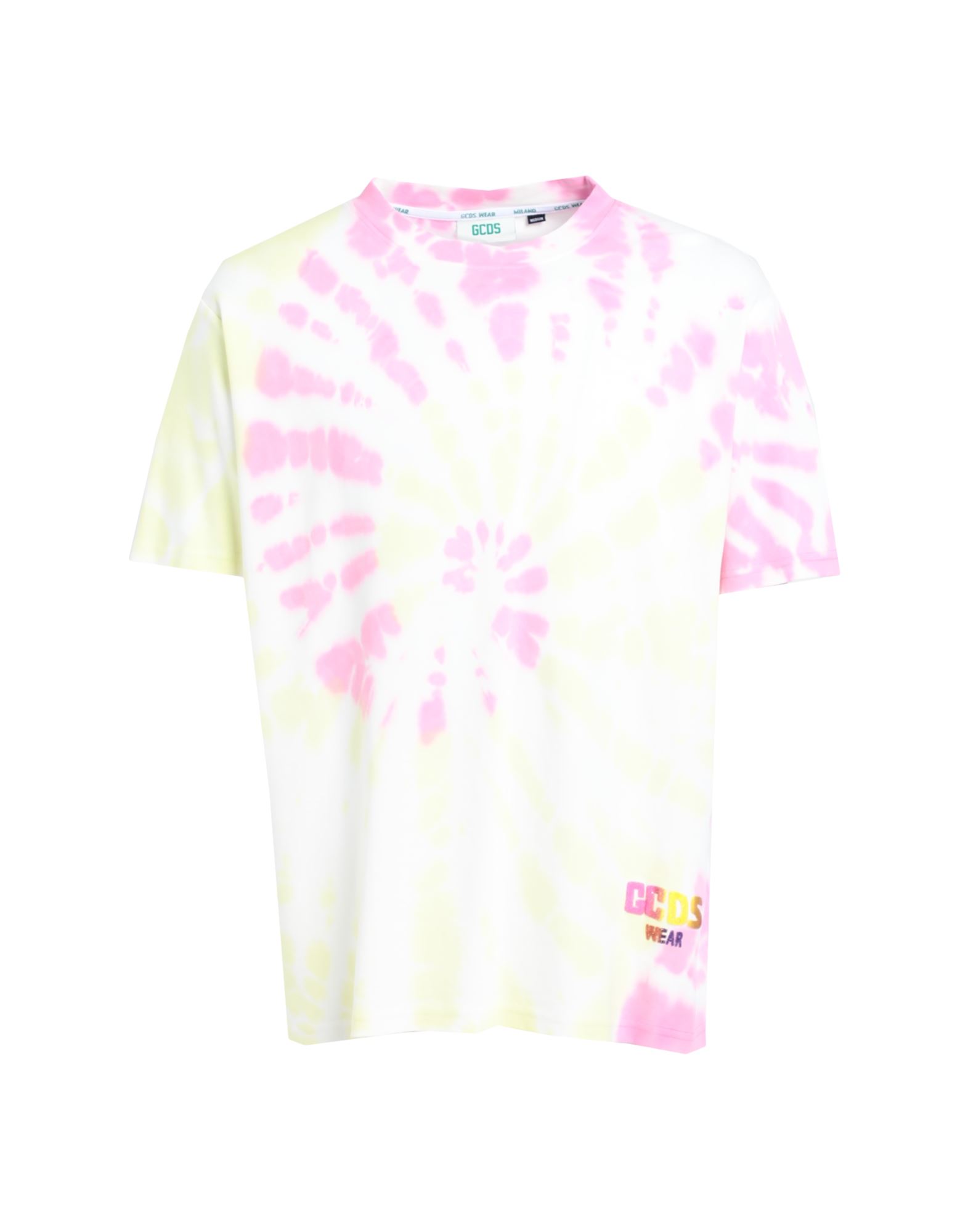 Shop Gcds Man T-shirt Pink Size Xl Cotton