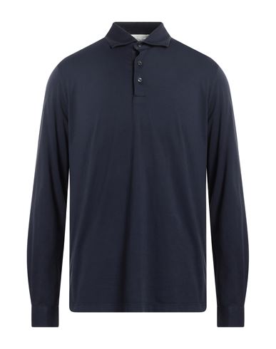 Filippo De Laurentiis Man Polo Shirt Navy Blue Size 42 Cotton
