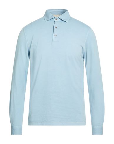 Filippo De Laurentiis Man Polo Shirt Sky Blue Size 40 Cotton